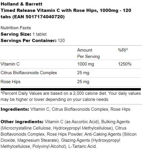 Vitamín C s ružovými bokmi 1500 mg | Načasované vydanie - 100 tabliet