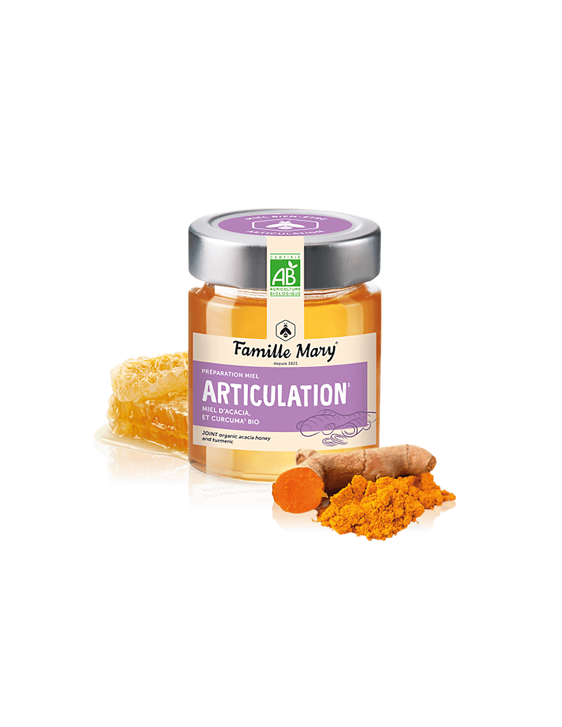 Bee Acacia Honey + Organic Kurkuma, 170 g