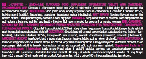 Šumivo L-karnitín 500 mg/20 kariet.