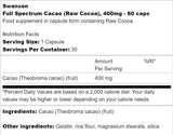 Celé spektrum kakao 400 mg 60 kapsúl