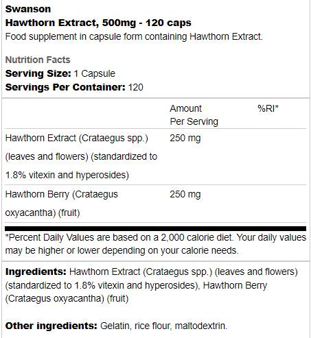 Extrakt hloh 500 mg 120 kapsúl