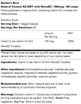 Najlepší prírodný vitamín K2 Mk -7 100 mcg - 60 kapsúl