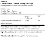 Komplex citrátu vápenatého 250 mg - 100 kapsúl