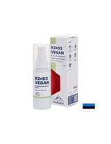 Vegánske vitamíny K2 (25 ug) + D3 (1000 IU) - Zdravie srdca a kostí, silná imunita, ústa sprej, 30 ml, 200 sprejov