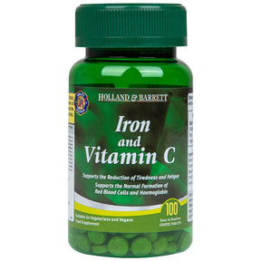 Iron 14 mg & Vitamin C 60 mg - 100 Tablets - Nutra Best Europe