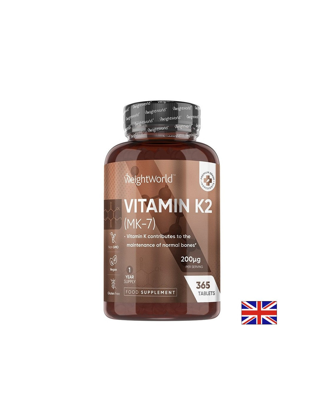 Kosti a kardiovaskulárny systém - vitamín K2 (MK -7), 200 µg x 365 tabliet