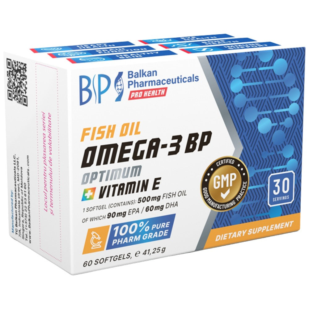 Omega-3 bp Optimum | S vitamínom E - 60 gélových kapsúl