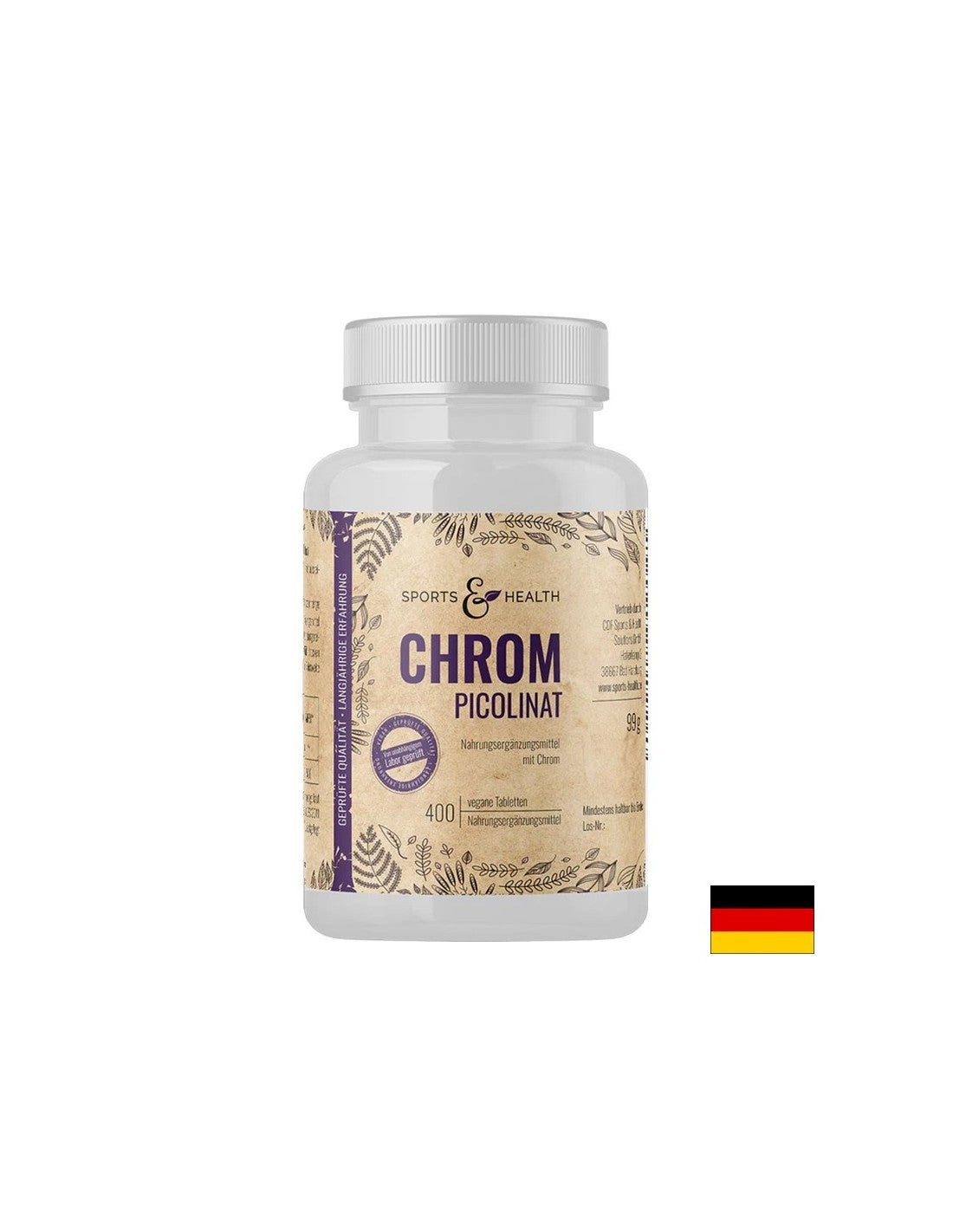 Hmotnosť a kontrola cukru v krvi - chróm (pikolinát), 200 µg x 400 tabliet