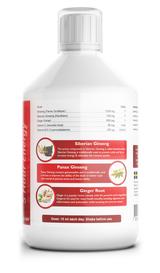 Ginseng 2000 mg - s extraktom zázvoru - 500 ml