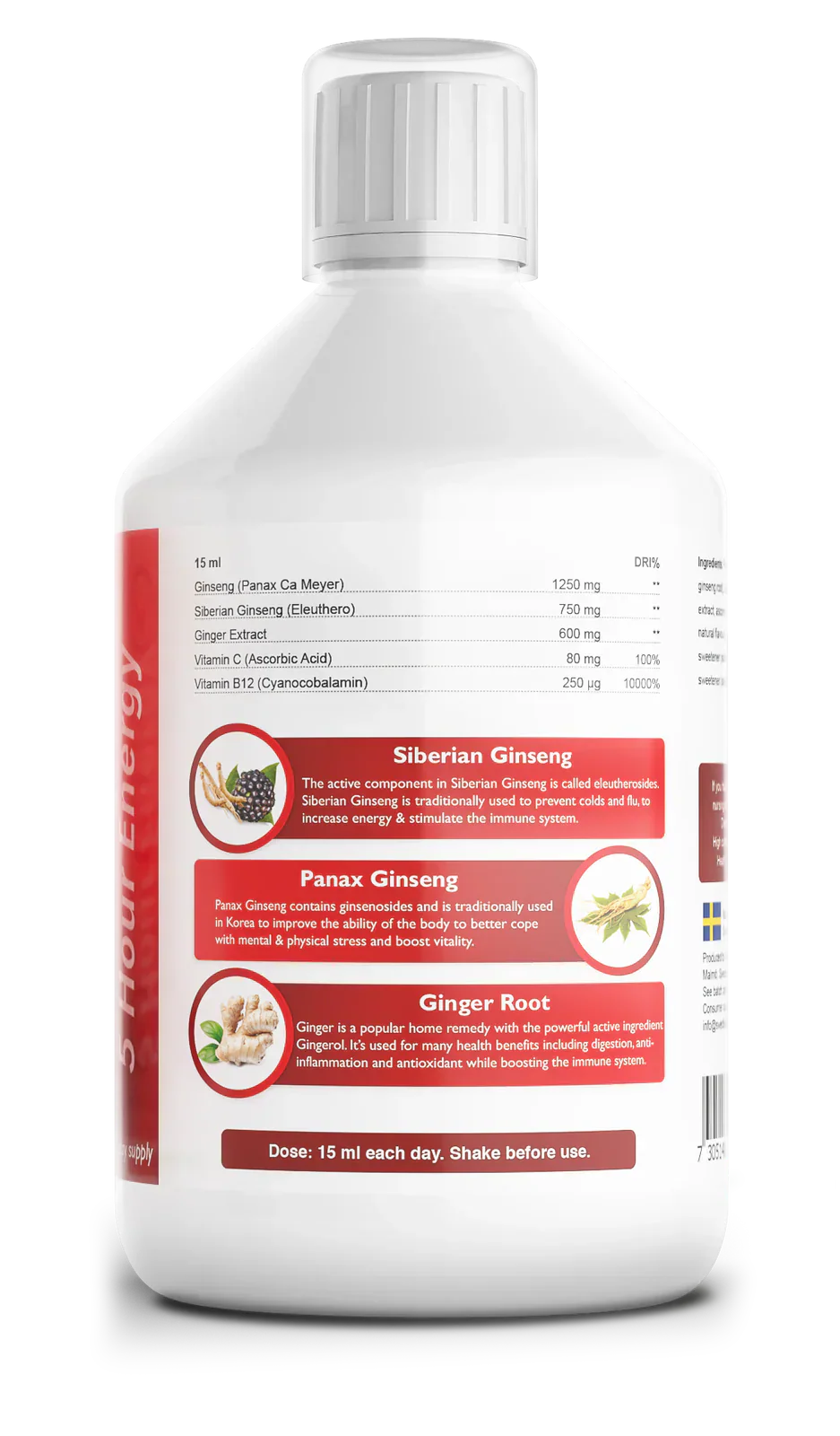 Ginseng 2000 mg - s extraktom zázvoru - 500 ml