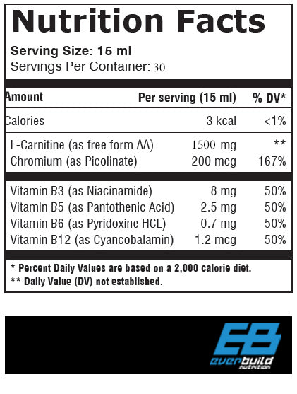 Kvapalný L-karnitín + chróm / 1500 mg 0,450 l