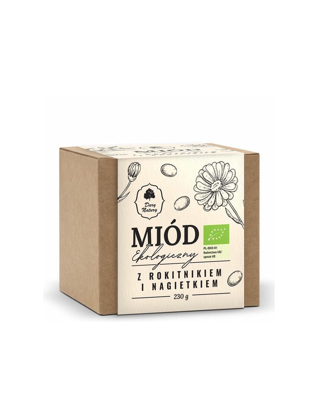 Včelí med s morským ovocím a marigold bio, 230 g