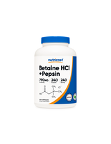 Trávenie - betaín hydrochlorid + pepsín, 240 <tc>Nutricost</tc> Kapsuly