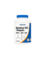 Trávenie - betaín hydrochlorid + pepsín, 240 <tc>Nutricost</tc> Kapsuly