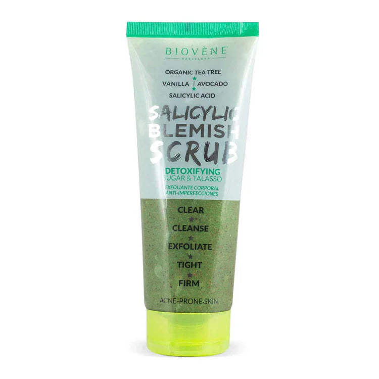 Salicyly Scrub s čajovým stromom na detoxikáciu kože 250 ml