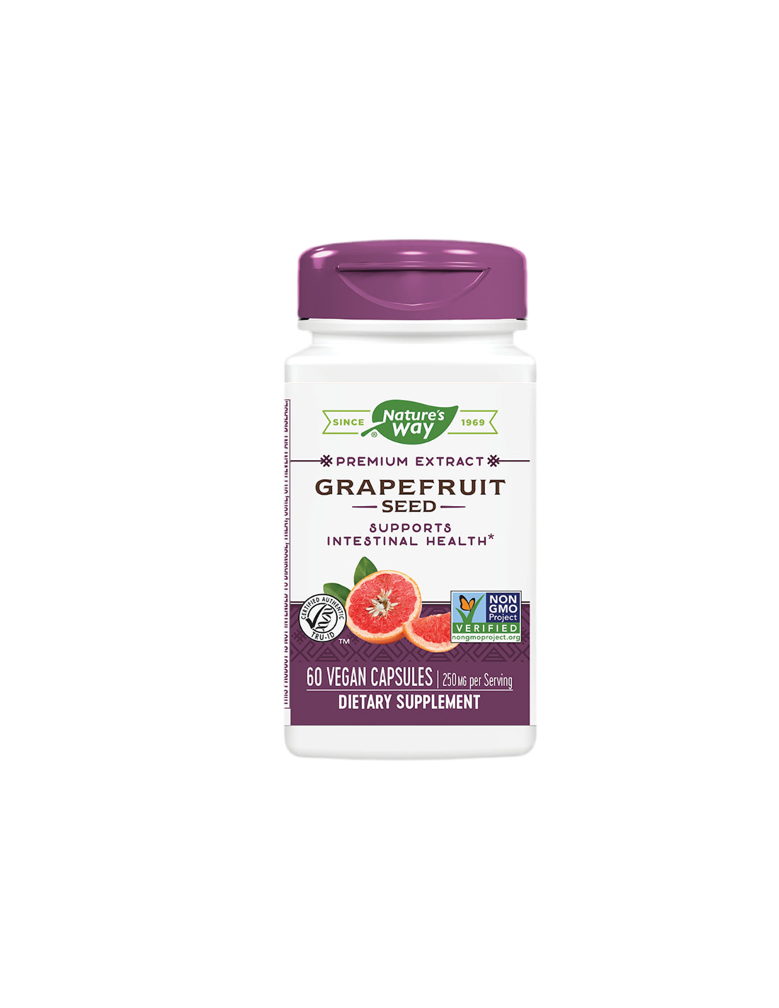 Grapefruit - prémiový extrakt - imunitná podpora a pohodlie žalúdka, 250 mg, 60 kapsúl