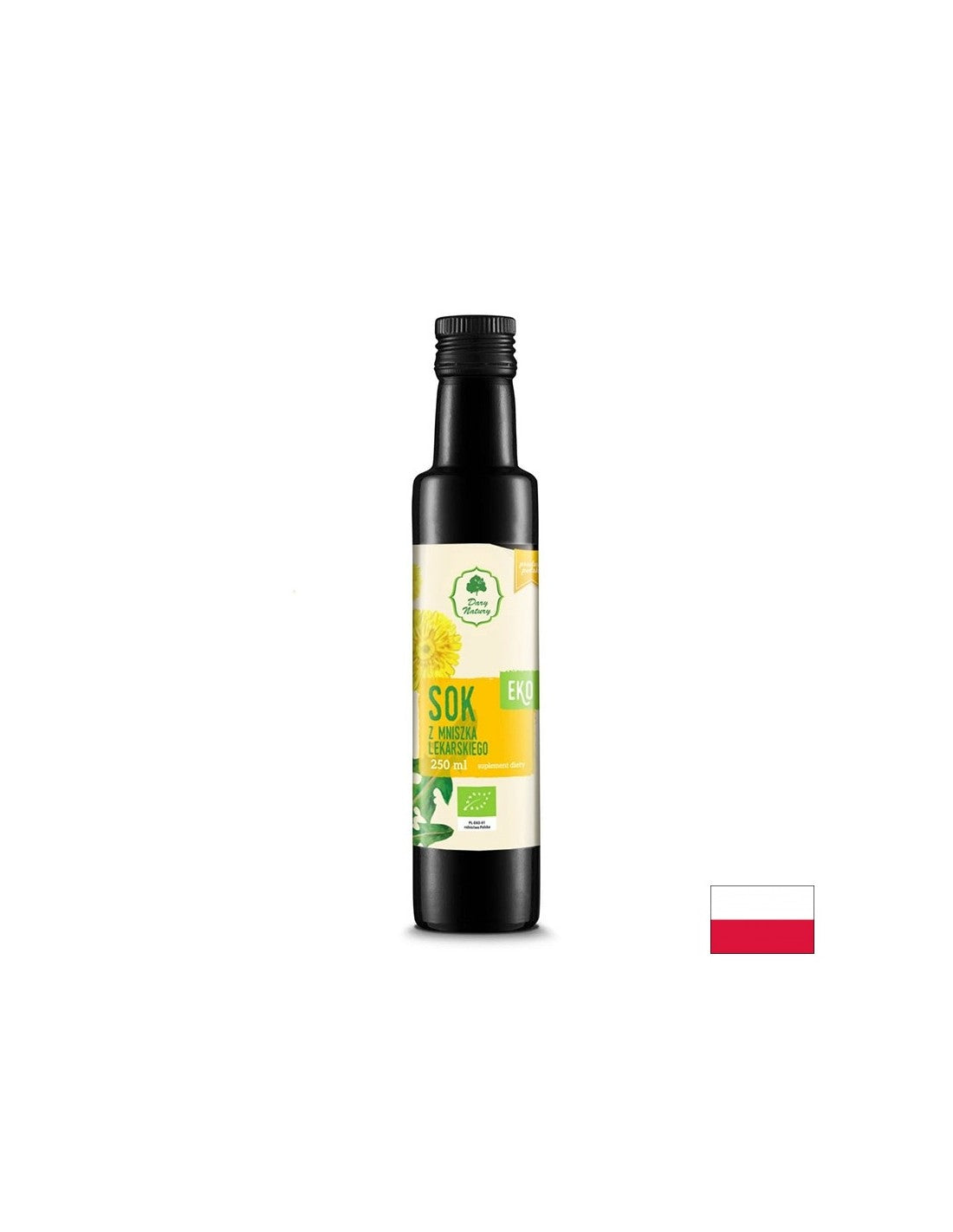 Organická šťava z púpava na pridávanie nápojov a jedál - trávenie, detoxikácia, metabolizmus, 250 ml, 33 dávok