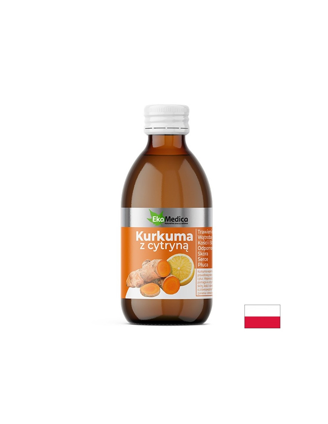 Kurkuma + citrónová šťava, 250 ml Ekamedica