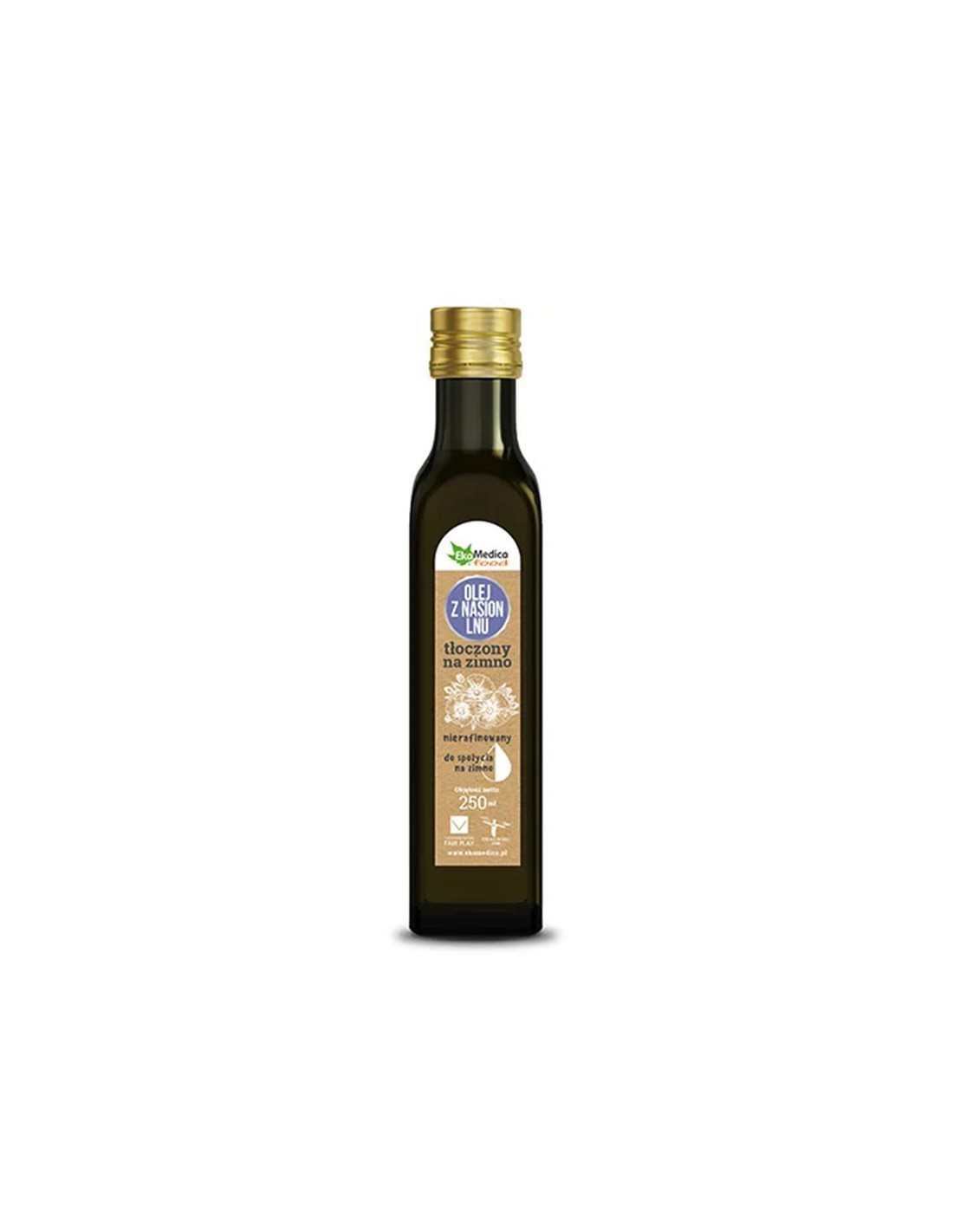 Studený lisovaný ľanový olej + vitamín E, 250 ml