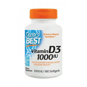 BEST Vitamin D3 1000 IU - 180 Gel capsules - Nutra Best Europe