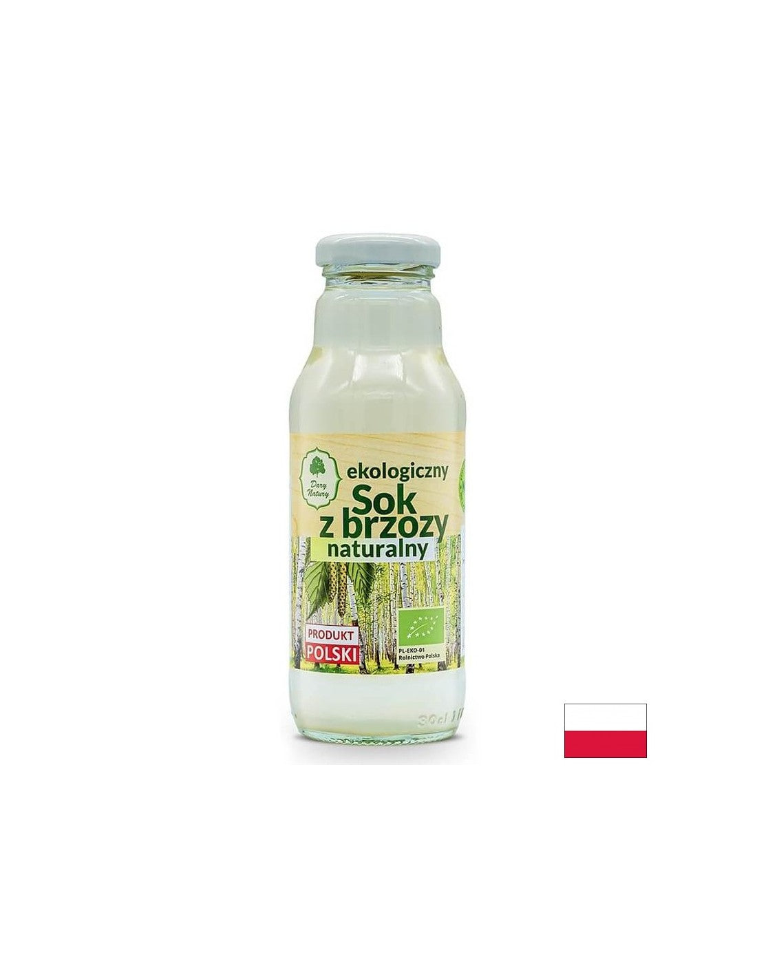 Organic Birch Juice - Detoxikačný a účinok anti -edema, 270 ml