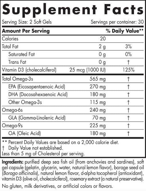 Kompletné omega -D3 565 mg - 60 gélových kapsúl