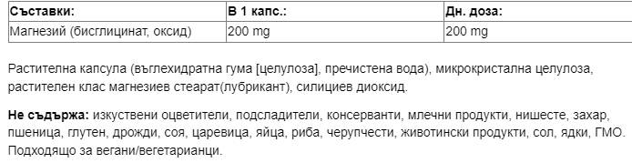 Bisglycinát horčíka 200 mg - 120 kapsúl