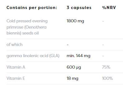 Primrose Oil 1800 mg | s vitamínom A&E - 120 gélových kapsúl