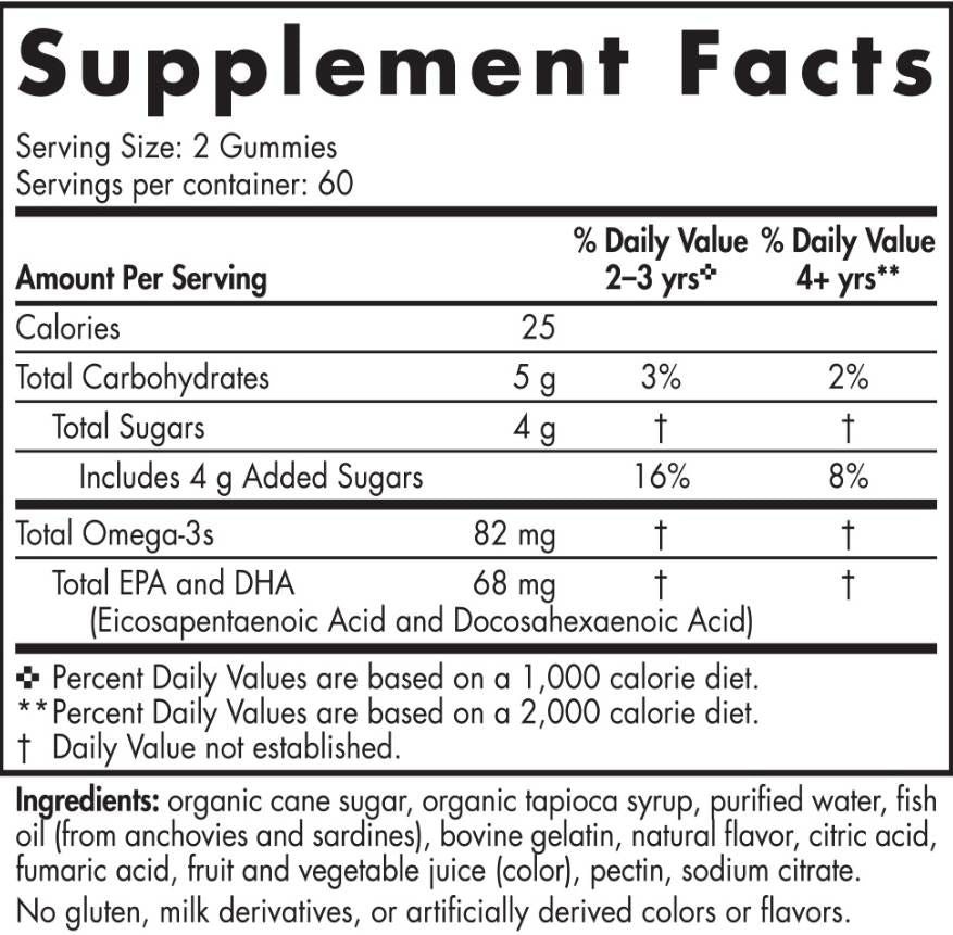 Nordic Omega -3 Gummies 82 mg - 120 ďasien