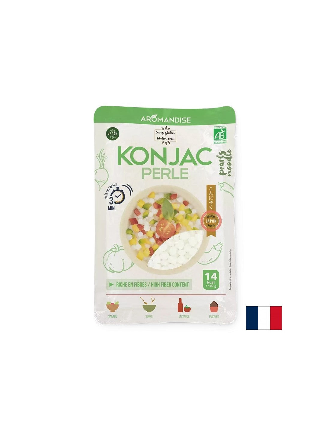 Pearly bez lepku - 3 minúty varenia - z múky Konjac a ryžovej múky, 150 g
