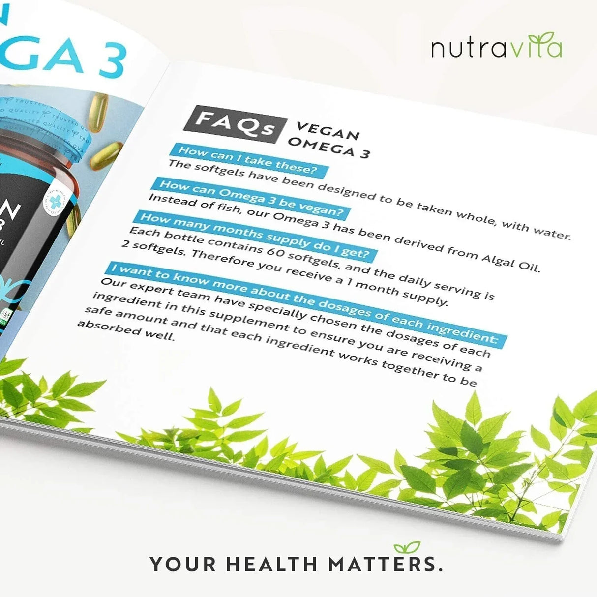 Vegan Omega 3 - 2000 mg /60 vegánskych gélových kapsúl /