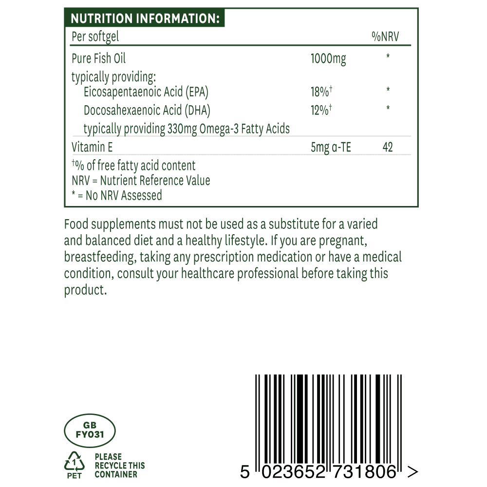 Omega 3 rybí olej (Omega 3 rybí olej) 1 000 mg 90 mäkkých kapsúl Naturesaid