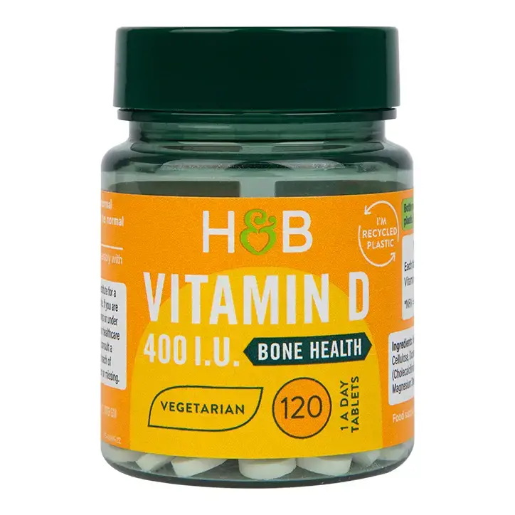 Vitamín D3 (vitamín D3 400 IU) 10mcg 120 tabliet Holland & Barrett