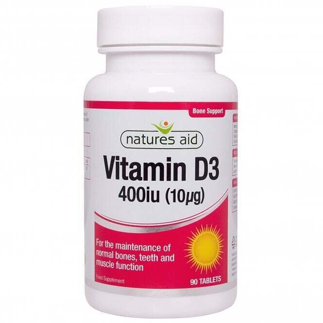 Vitamín D3 (vitamín D3) 400IU 90 Tablety NaturesAid