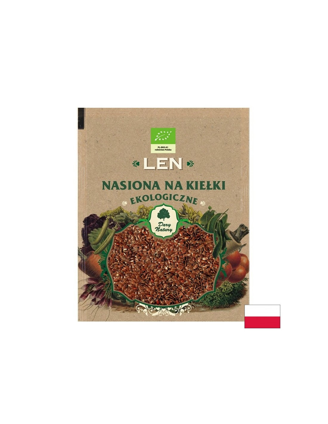 Ľan - semená na klíčky Bio, 30 g <tc>Dary Natury</tc>