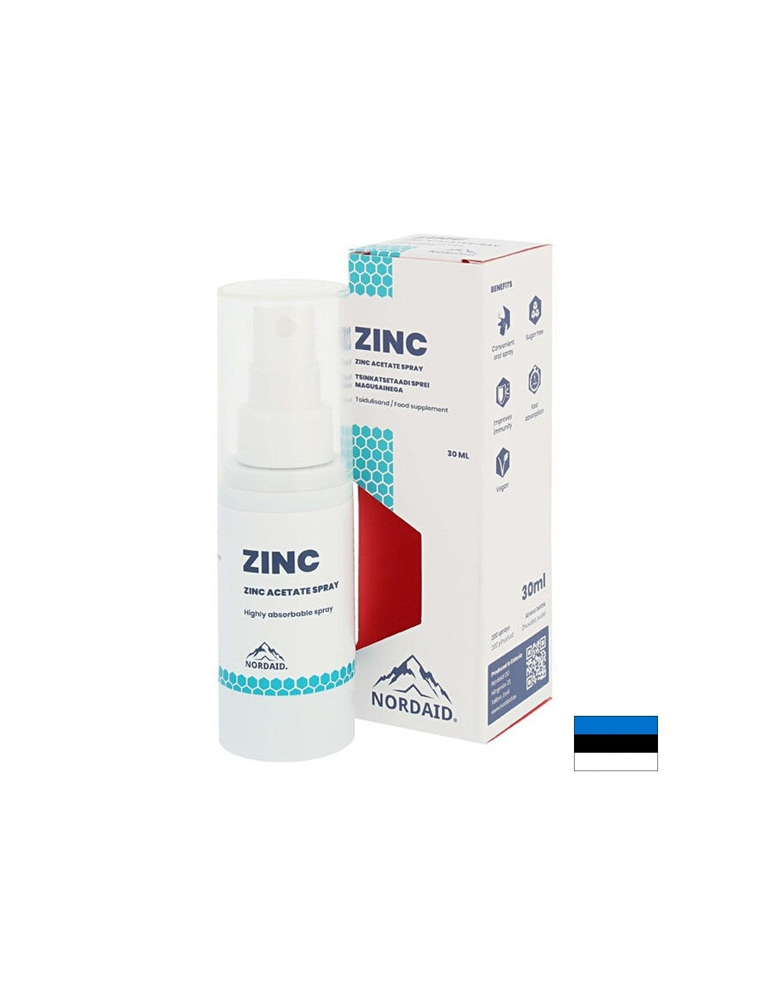 Imunita - Zinok (acetát), sprej s príchuťou mäty 30 ml/ 200 vstrekov <tc>Nordaid</tc>