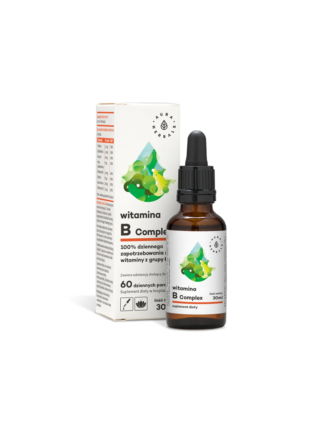 Nervový systém - Vitamín B komplex, kvapky 30 ml <tc>Aura Herbals</tc>