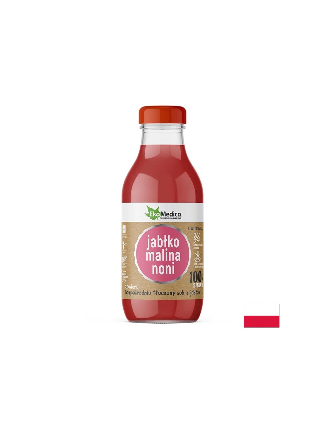 Apple, malinová a noni džús - imunita a dobré trávenie, 300 ml