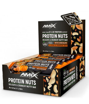 Protein Nuts Crunchy Nutty Bar Box / 25x40g - Nutra Best Europe