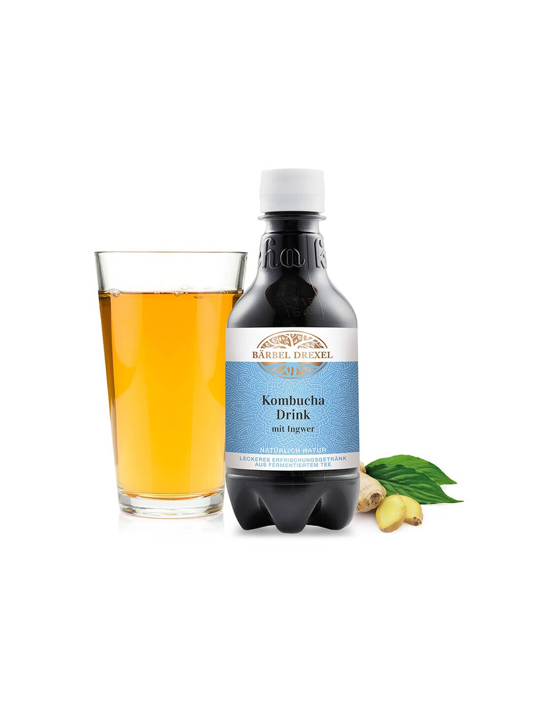 Kombucha a zázvorová šťava - zdravie pre žalúdok, pečeň a kardiovaskulárny systém, 330 ml.