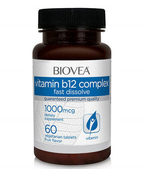 BIOVEA Vitamin B12 Complex 1000 mcg 60 Tabs - Nutra Best Europe