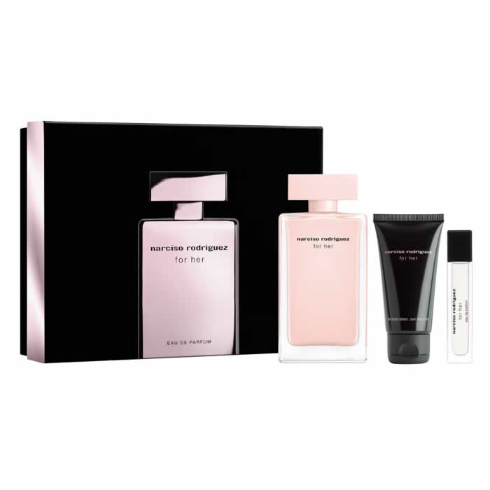 <tc>NARCISO RODRIGUEZ</tc> For Her Eau De Parfume Spray 100 ml Set 3 kusy