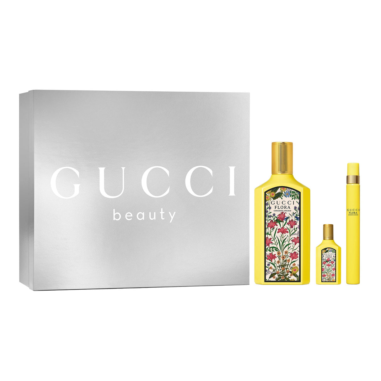 Gucci Flora nádherná orchidea eau de parfum 100 ml set 3 kusy