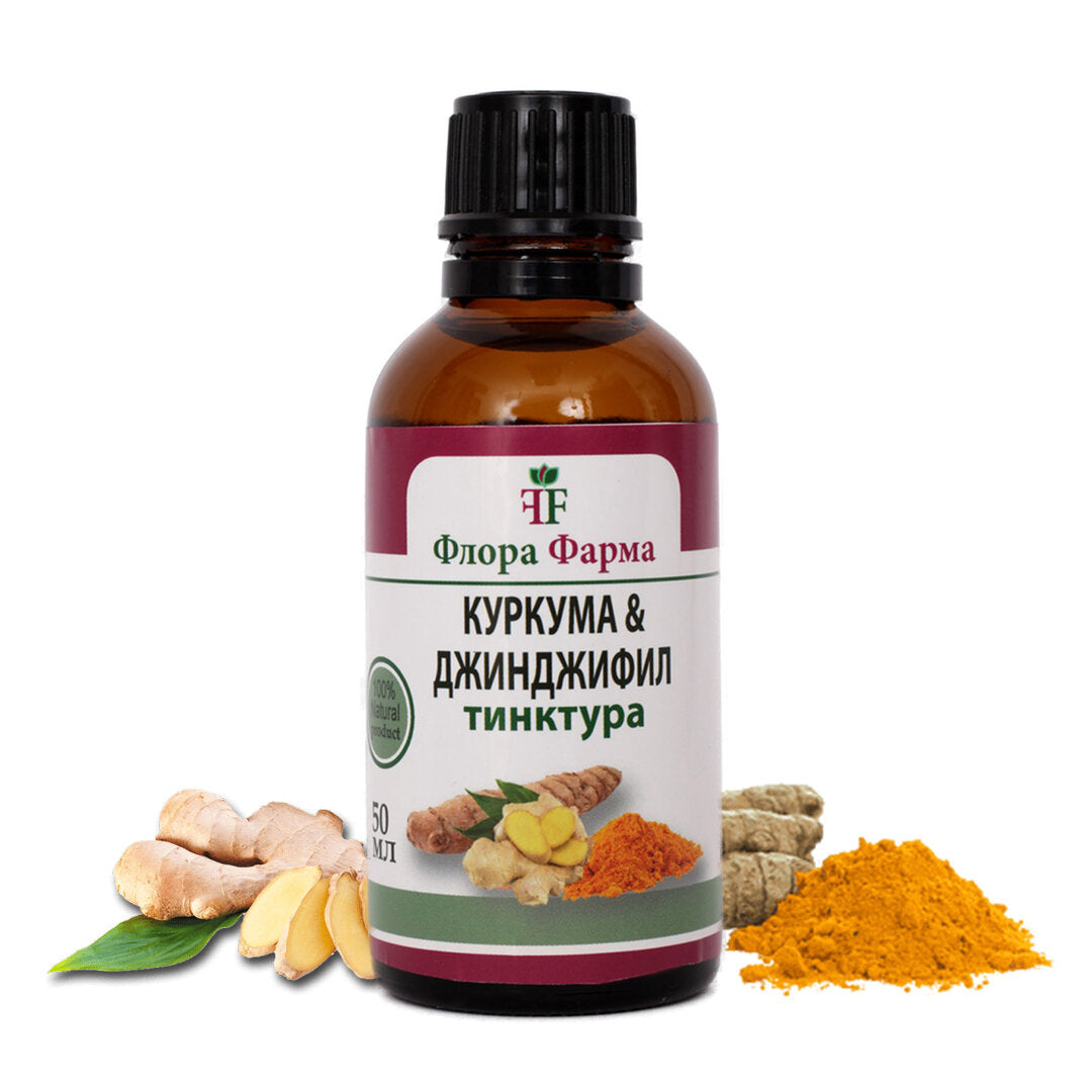Kurkuma 375 mg a zázvor 375 mg - tinktúra 50 ml flóra farmy