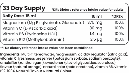 Kvapalný horčík 375 mg bisglycinát (50/33 dávok) - 500 ml