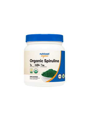 Detoxification and immunity - Spirulina Organic, 454 g Nutricost powder - Nutra Best Europe