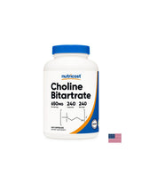 Funkcia mozgu – cholín bitartrát (vitamín B4), 240 <tc>Nutricost</tc> Kapsuly
