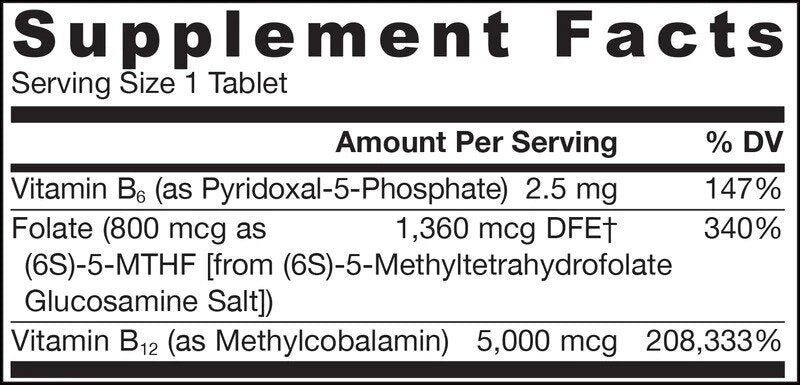 Metyl B -12 5000 mcg a metylový folát 800 mcg - 60 sublingválnych tabliet