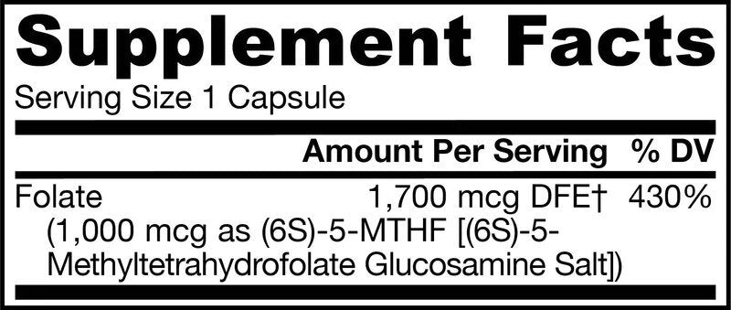 Metylfolát 1000 mcg - 100 kapsúl