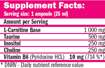 Carnislim® Lipotropické 25 ml./20 amp. - 0,500 kg